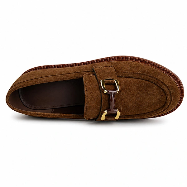 Derbies a platforme pour femme 7516-2 marron miniature